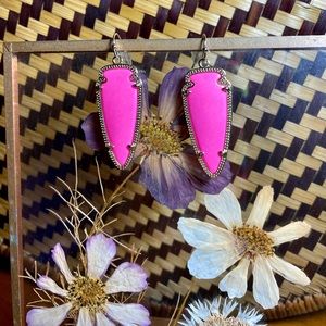 SOLD Kendra Scott Sky Earrings in Hot Pink